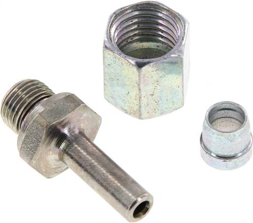 Einstellb. Schneidringverschr. G 1/8"-6 L, Stahl verzinkt