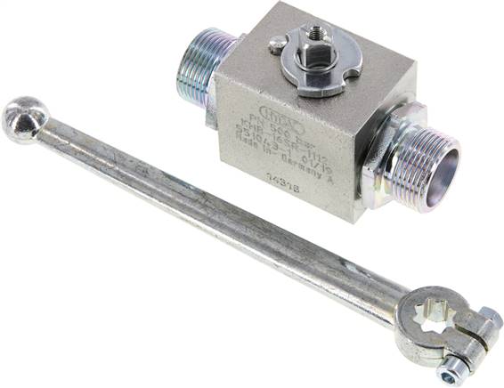 Hochdruck-Kugelhahn, Stahl, 16 S (M24x1,5), 0 bis 400bar