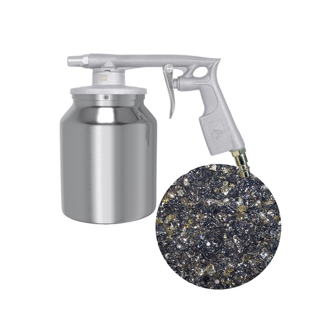 AKTION Komplett-Set Sandstrahlpistole mit 0,5 Ltr. Behälter, 7 mm Düse und 25 kg Strahlgut