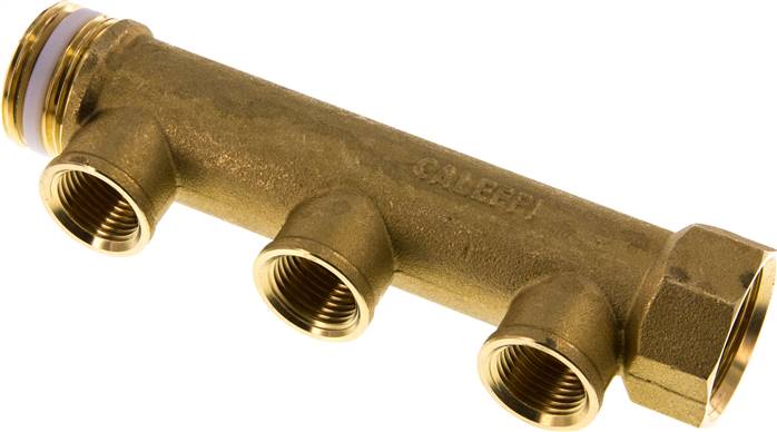 Verteilerrohr G 1"(IG/AG), Abgang 3 x G 1/2" (IG)