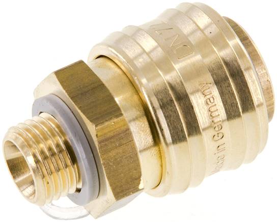 Schnellkupplung (NW7,2) G 1/4"(AG), Messing, mit FKM-Dichtungen