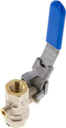 Messing-Kugelhahn mit Entlüftungsbohrung G 1/4", PN 14