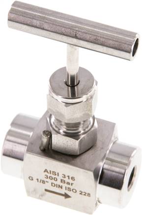Nadel-Absperrventil, Edelstahl, G 1/8", PN 300 (ECO)
