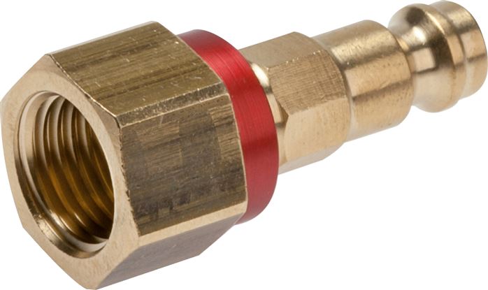 Kupplungsstecker (NW5) G 1/8"(IG), rot, Achteck SW10