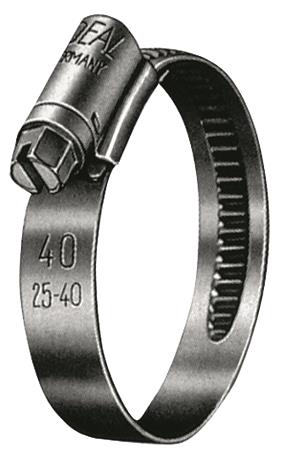 Schneckengew.-Schlauchschelle /ES 1.4401 Spannbereich 10-16 mm / Bandbreite 9 mm 114226