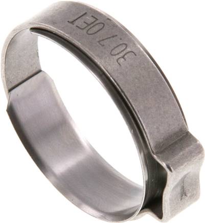 1-Ohr-Schlauchschelle 26,5 - 30mm, Edelstahl