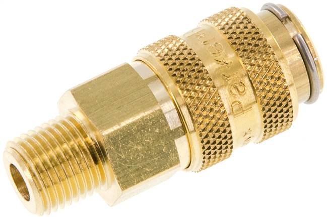 Schnellkupplung (NW5) NPT 1/8"(AG), Messing, NPT 1/8"