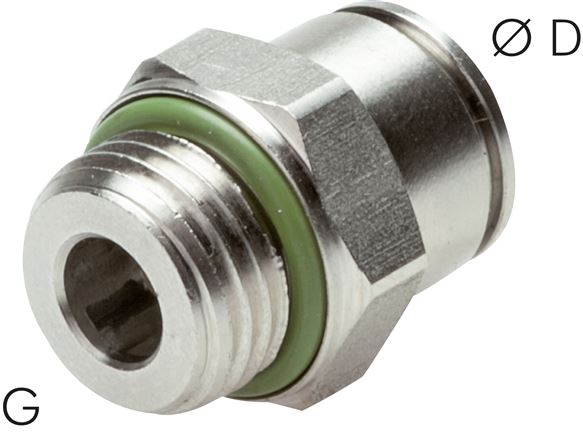 Gerader Steckanschluss G 1/4"-8mm, IQS-Edelstahl