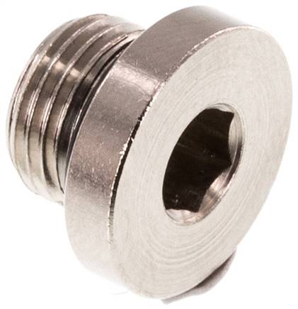 Verschlussstopfen Innenskt. G 1/8", Messing vernickelt