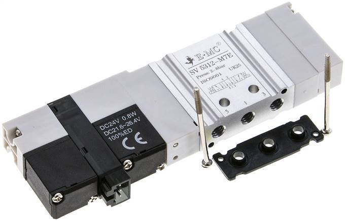 Magnetventil für S1V, 5/3-Wege (Mittelstellung entlüftet) Typ SV 5312-M7E