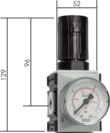 FUTURA Präzisionsdruckregler, G 3/8", 0,5 - 10bar