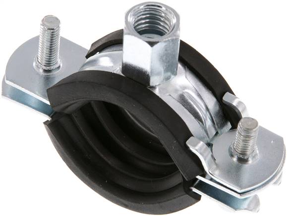 Rohrschelle 25 - 30mm,Stahl verzinkt mit Einlage, FISCHER