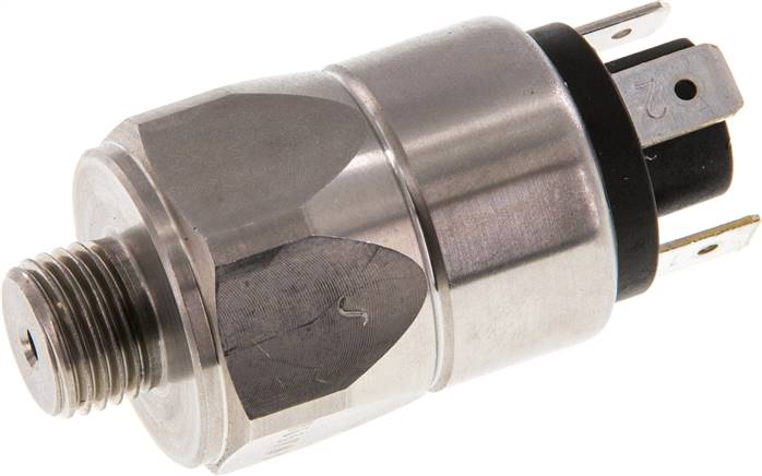 Edelstahl-Druckschalter 0,5 - 5 bar, G 1/4", Membrane aus EPDM