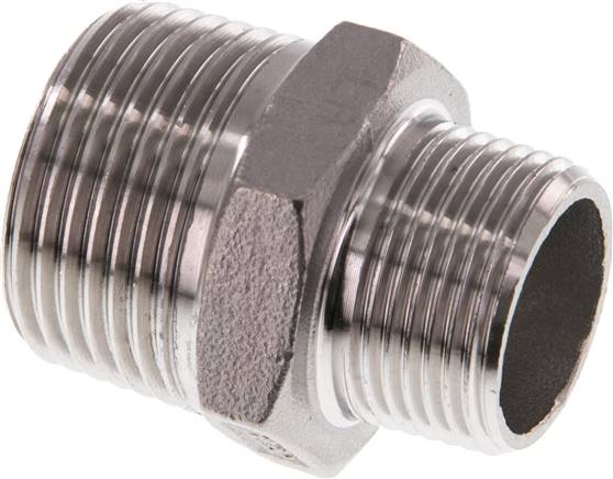 Doppelnippel R 1"-R 3/4", 1.4408
