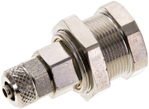 Abreiß-Schnellkupplung (NW5) 6x4mm Schlauch, Messing vernickelt