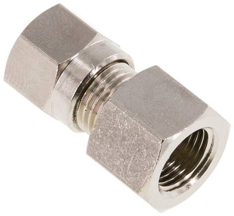 Aufschraub-Schneidringverschr. 6 LL (M10x1)-G 1/8", Messing vernickelt