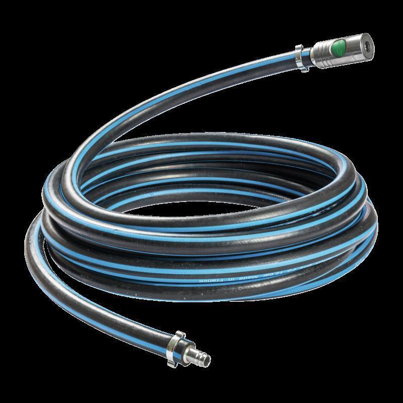 Prevost Schlauchverlängerungen AIRCA mit Sicherheitsschnellkupplungen ESI 11 aus Metall 10m, Ø Innen./Außen. 16 x 25 mm