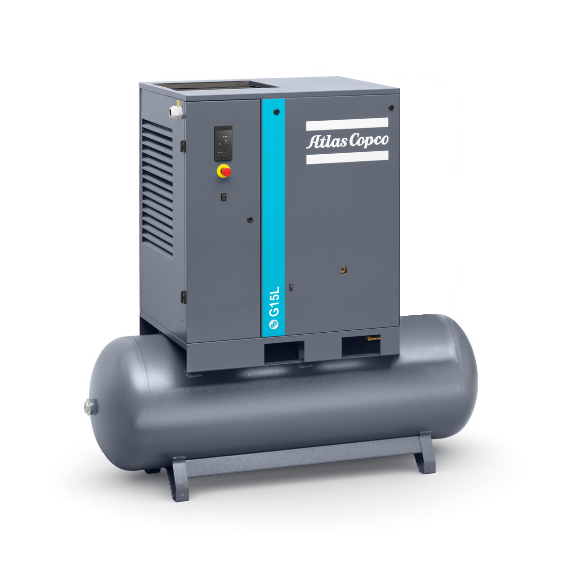 Atlas Copco Schraubenkompressor  G 15L P - 10 bar inkl. Behälter 500 L