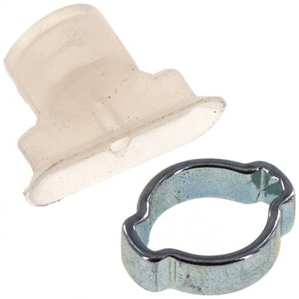 Ovalsauger, 18 x 6mm, Hub 1mm, Silikon (60A, transparent)