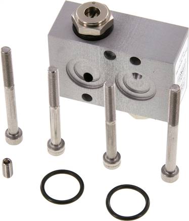 NAMUR Adapterplatte, 5/2-Wege Drosselfunktion beidseitig