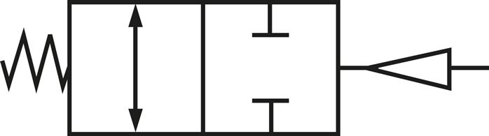 Pneum. Klappe DN50-PN25 (DIN/EN) GGG40/Edelstahl/NBR, Feder-öffnend