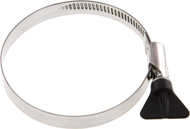 12mm Schlauchschelle 70 - 90mm, 1.4301 (W4) (NORMA) mit Flügelgriff