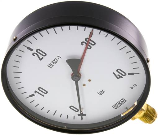 Manometer senkrecht, 160mm, 0 - 40 bar