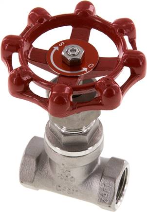 Muffen-Absperrventil, Edelstahl, G 1/2", PN 14, Eco-Line