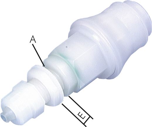 Schott-Schnellkupplung (NW5) 6x4mm Schlauch, PVDF