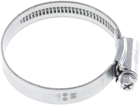 12mm Schlauchschelle 40 - 60mm, Stahl verzinkt (W1) (IDEAL)