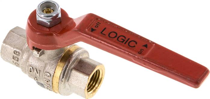 Messing-Kugelhahn, Rp 1/4", -0,9 bis 80 bar, silikonfrei gefertigt