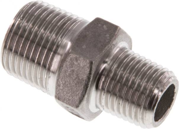 Doppelnippel R 3/8"-R 1/4", 1.4408