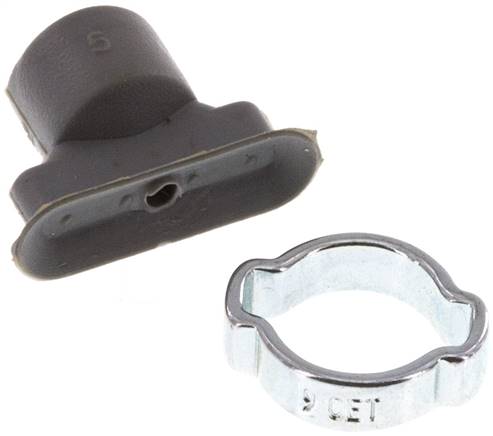 Ovalsauger, 18 x 6mm, Hub 1mm, NBR (60A, grau)