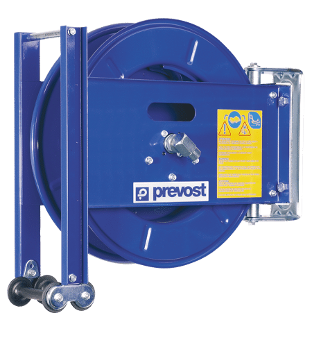 Prevost Schlauchaufroller ohne Schlauch, für Warmwasser, offene Trommel, für bis zu 15 m Schlauch  DMONHP