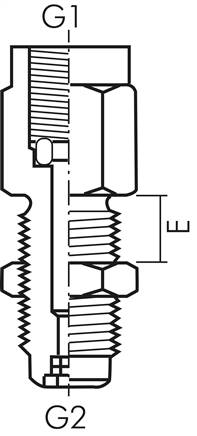 Manometeranschluss M 16x2 (AG) - NPT 1/4", Stahl verzinkt