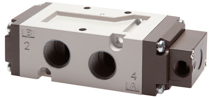 5/2-Wege Pneumatikventil, G 3/8" (Pilot G 1/8"), Federrückstellung