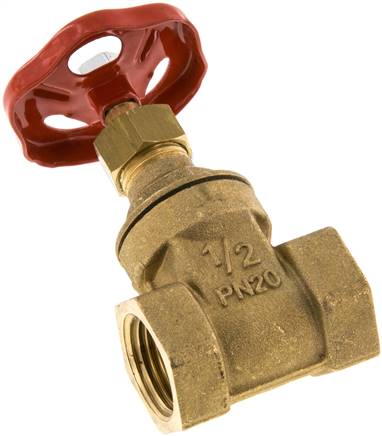 Muffen-Absperrschieber, Messing, G 1/2", PN 20