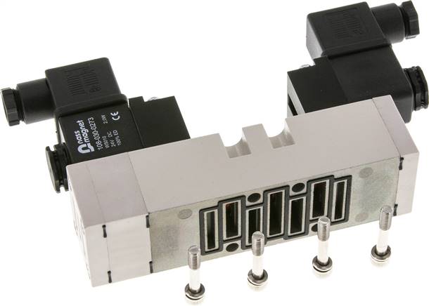 ISO-Ventil (Größe 1), 5/3-Wege, Mittelstellung geschlossen, 230 V AC