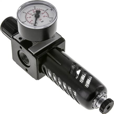 MULTIFIX Filterregler, G 3/8", 0,5 - 16bar, Baureihe 1, mit Schutzkorb