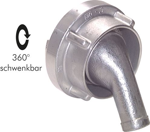 50° Storz-Kupplung 19 (3/4")mm Schlauch 52-C, Aluminium (geschmiedet)