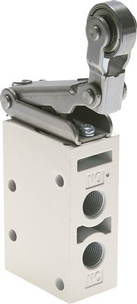 3/2-Wege Endschalter G 1/8", Stahl-Leerrücklaufrolle (kugelgelagert)