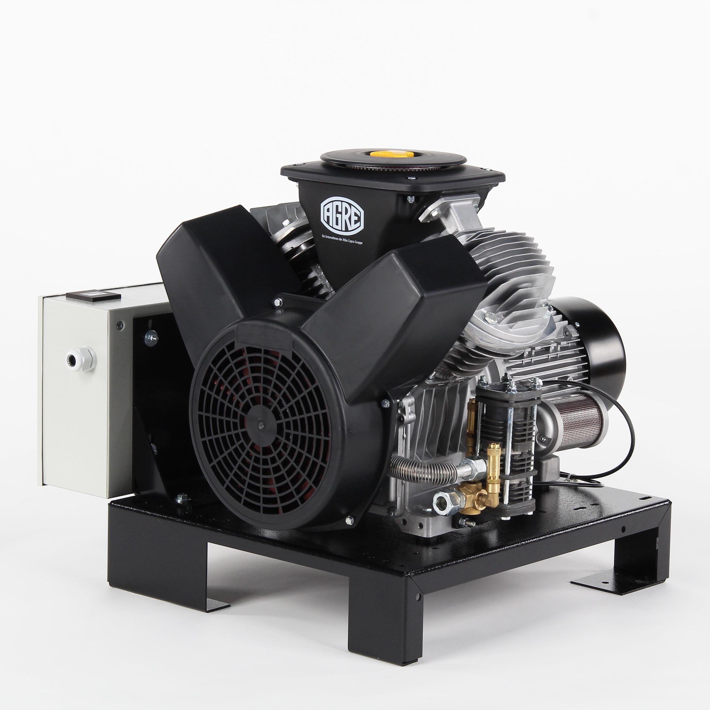 AGRE Industrie-Kolbenkompressor Typ PLG MEK-O-7.5 10 YD D auf Grundrahmen, 4116002293