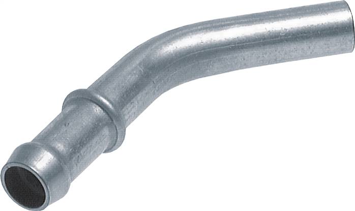 45°-Schlauchnippel Rohr 4, Schl. 3 - 4mm, Stahl verzinkt