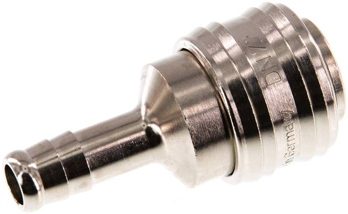 Schnellkupplung (NW7,2) 9 (3/8")mm Schlauch, Messing vernickelt