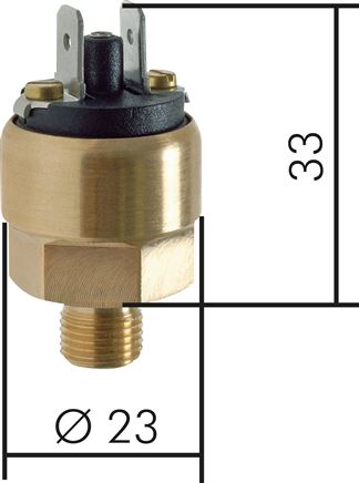 Mini-Druckschalter 1 - 10 bar (Schließer), G 1/8"