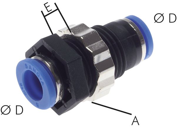 Schott-Steckanschluss 4mm, IQS-Standard, aus Kunststoff