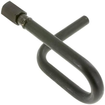 Wassersackrohr U-Form(ST 35.8) Anschweißende 20 x 2,6-G 1/2" (IG)-Spannmuffe