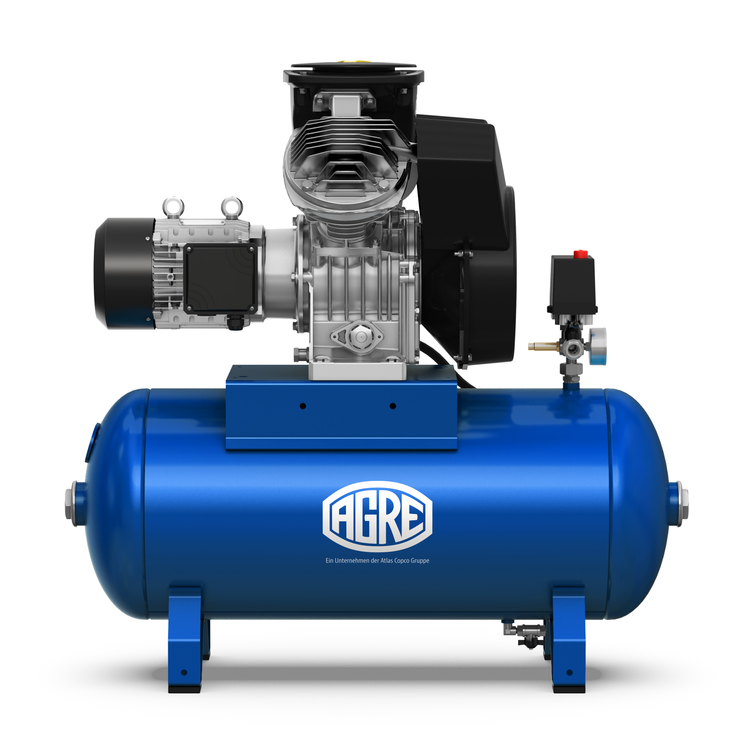 AUSSTELLER I AGRE Industrie-Kolbenkompressor Typ ALG MEK-4 10 90 D auf Behälter, 4116002264