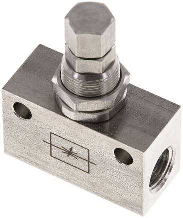 Drosselventil, G 1/8", Edelstahl (Eco)