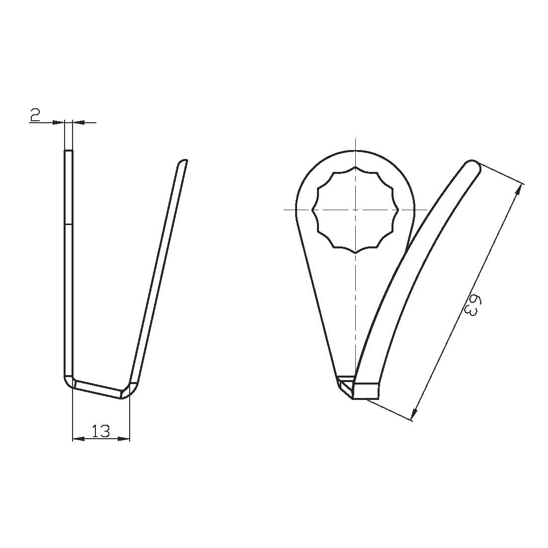 Ausglasmesser für Fahrzeugscheiben U64 63 mm